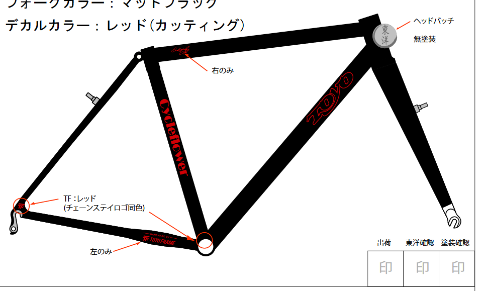 Toyo トーヨー フレームのシクロクロスのご注文をいただきました 大阪 枚方市の自転車屋 Cycleflower サイクルフラワー