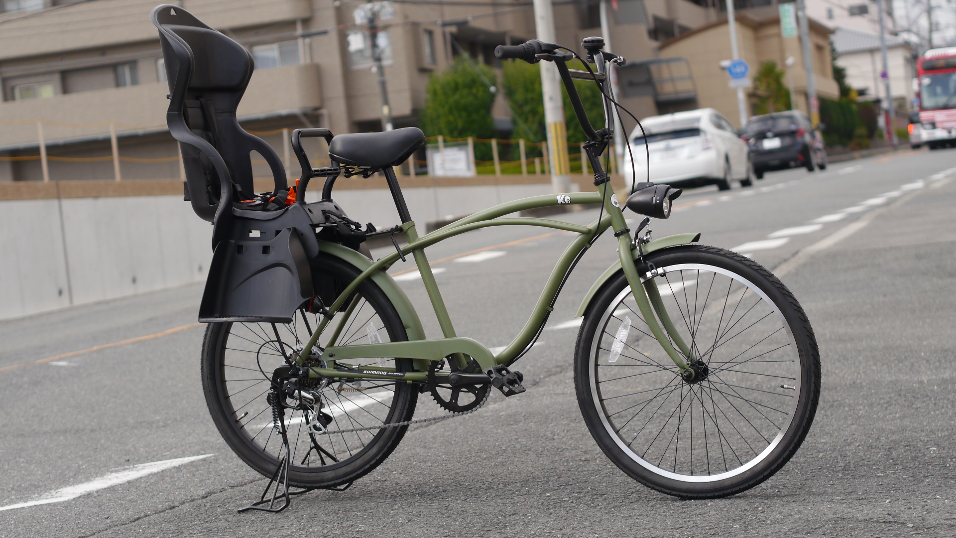 人気のビーチクルーザー （KB246）にチャイルドシート取付ました ブログ☆「CycleFlower/サイクルフラワー」枚方市の自転車屋さん