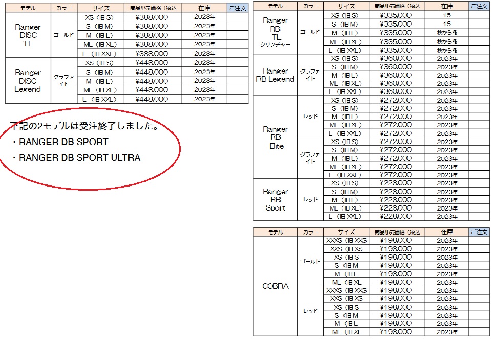 オーダー作製は終了させて頂きますm(_ _)m